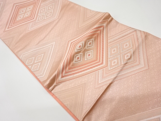 リサイクル　子持ち菱模様織出し袋帯